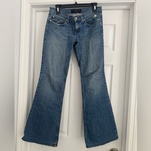 Juicy Couture Jeans Size 27 low rise, boot cut flare, cotton, very good.